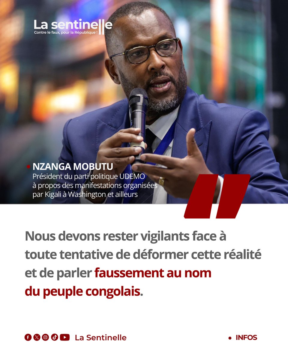 Une analyse lucide de <a href="/NzangaMobutu/">Mobutu Nzanga Ngbangawe</a> , président du parti politique <a href="/UDEMO_RDC/">UDEMO (Union des démocrates Mobutistes)</a> , sur une stratégie de manipulation bien rodée de Kigali concernant les manifestations des #Banyamulenge visant à ternir l'image du drapeau de la #RDC.

 <a href="/ReutersAfrica/">Reuters Africa</a> <a href="/RFIAfrique/">RFI Afrique</a> <a href="/UDEMO_RDC/">UDEMO (Union des démocrates Mobutistes)</a> <a href="/TV5MONDE/">TV5MONDE</a>