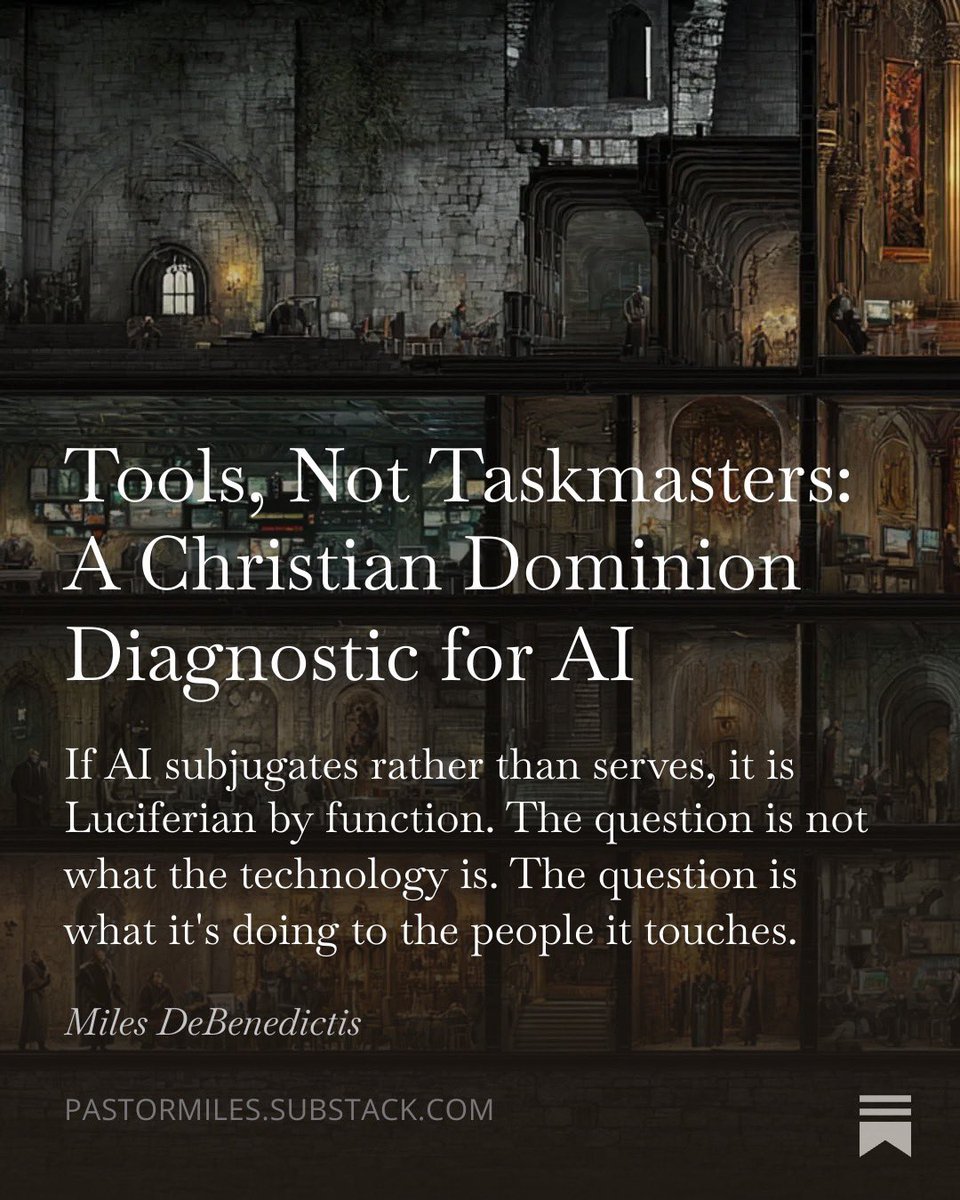 PastorMiles's tweet photo. When AI is deployed not to extend a worker’s capacity but to replace the worker while concentrating the productivity gains at the ownership level, the function is extraction. The tool has become a taskmaster.

https://t.co/hMqkFLWAIh https://t.co/nhKF5EfYLo