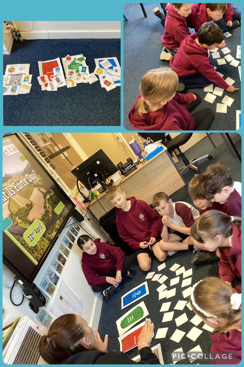 year4withMrsB's tweet photo. To celebrate Earth Day, we learned about how we can do our bit to help care for our world. 🌍 We did a rubbish sorting activity as well as a walk around the school to look at how we can save energy. https://t.co/ufGZOVgI3G