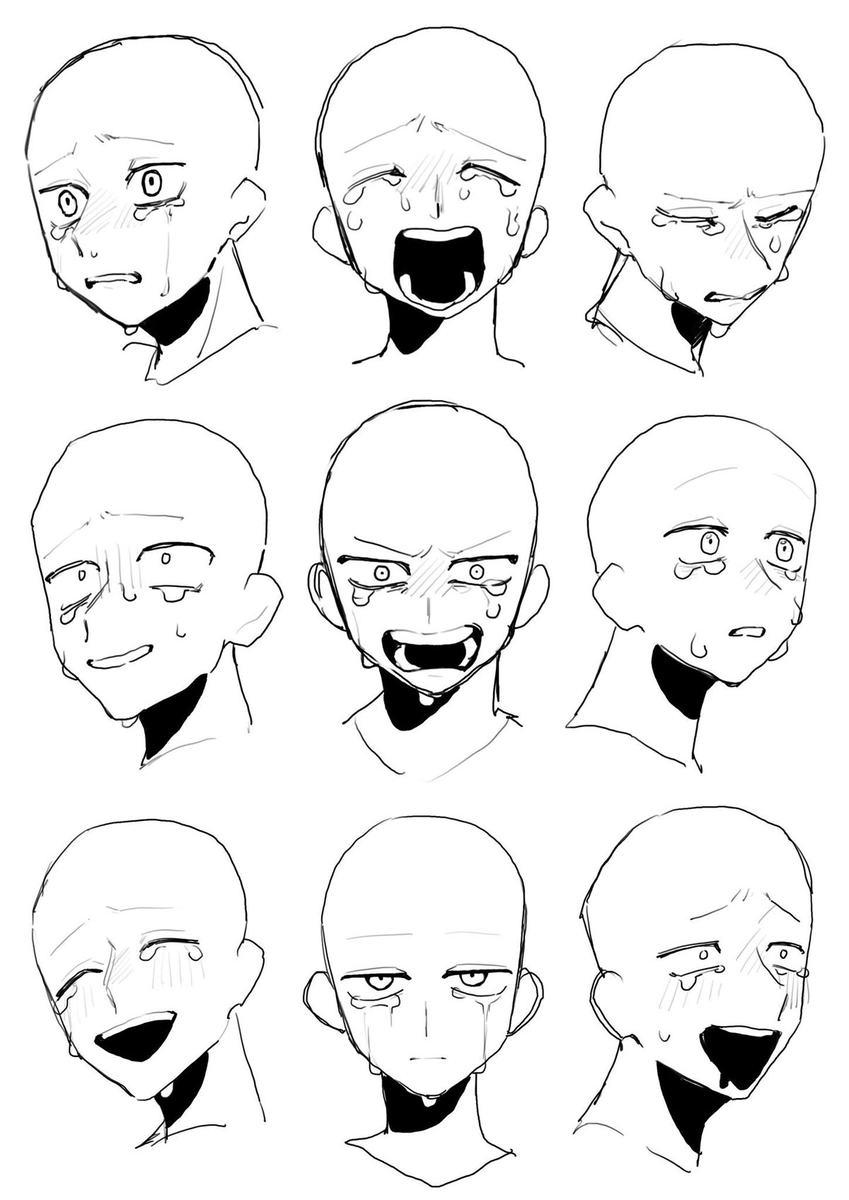 musycmotyon's tweet photo. expression sheet for when your character is going through it 😭✏️- save it for later 👇 https://t.co/BRVfvepEYr