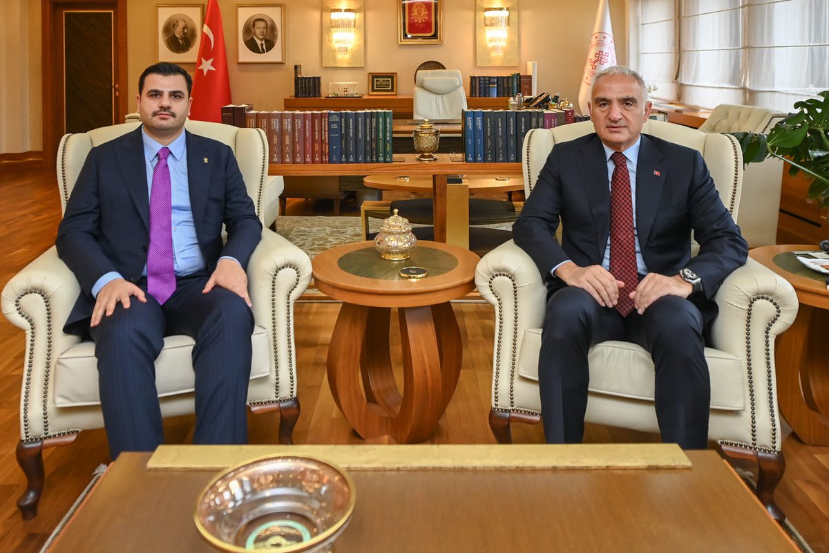 Kültür ve Turizm Bakanımız Sayın <a href="/MehmetNuriErsoy/">Mehmet Nuri Ersoy</a>’u ziyaret ettik. 

Kıymetli Bakanımıza çalışmalarında kolaylıklar diliyoruz.