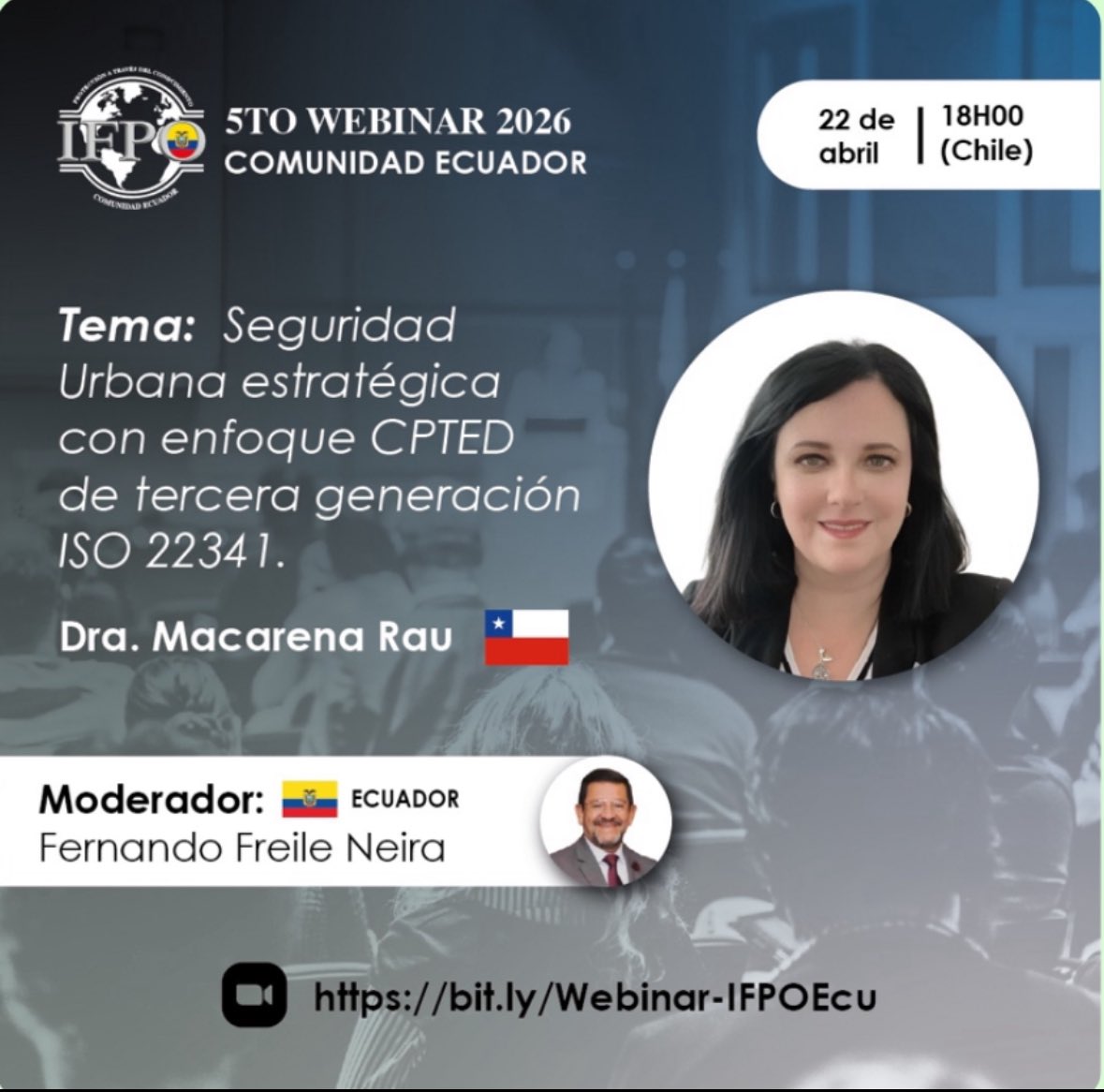 MacarenaRau's tweet image. Estimados amigos los espero en este webinar gratuito! 

Nos vemos!

bit.ly/Webinar-IFPOEcu

Saludos,
Macarena 

#cpted #ica #iso22341 #macarenarau