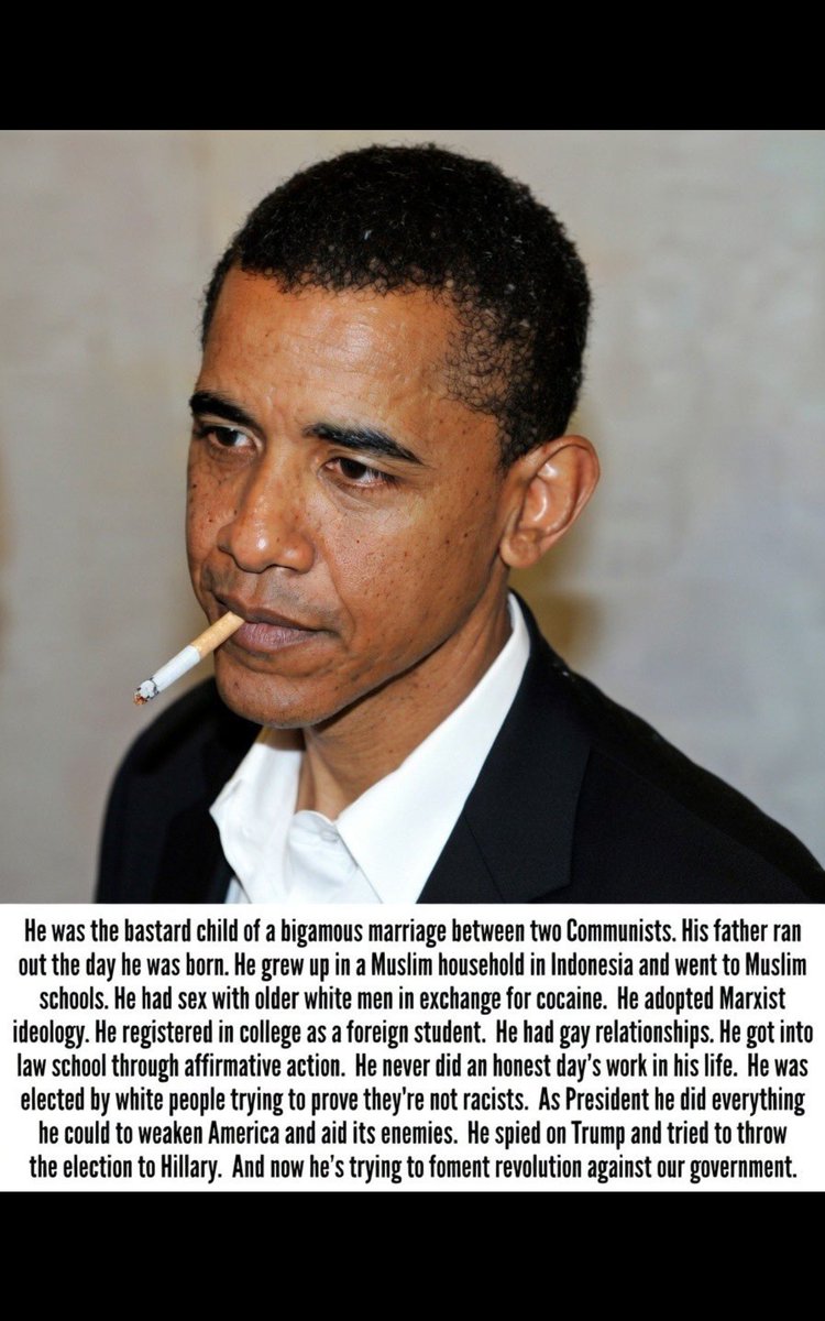champagne_air's tweet photo. @TrumpDailyPosts @ProtecttheFaith Hello beautiful #OBOMINATION #abomination a trader to the Country a trader to Americans the biggest mistake America ever did arrest Obama. https://t.co/imKklhQU9g