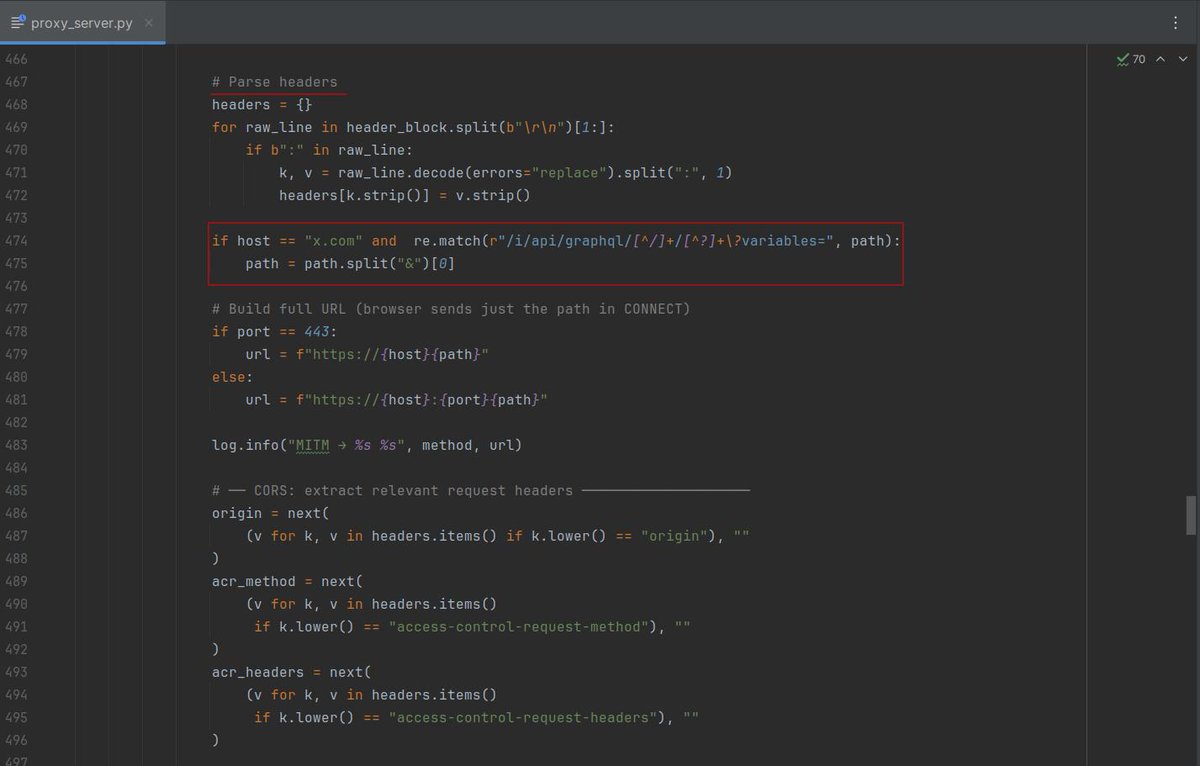 طبق توضیحات یکی از دوستان این بخش رو به فایل proxy_server.py کد MasterHttpRelayVPN اضافه کنید

gist.github.com/seramo/0ae9e5d…

درخواست های توییتر رو بهینه میکنه و با سرعت خوبی لود میشه