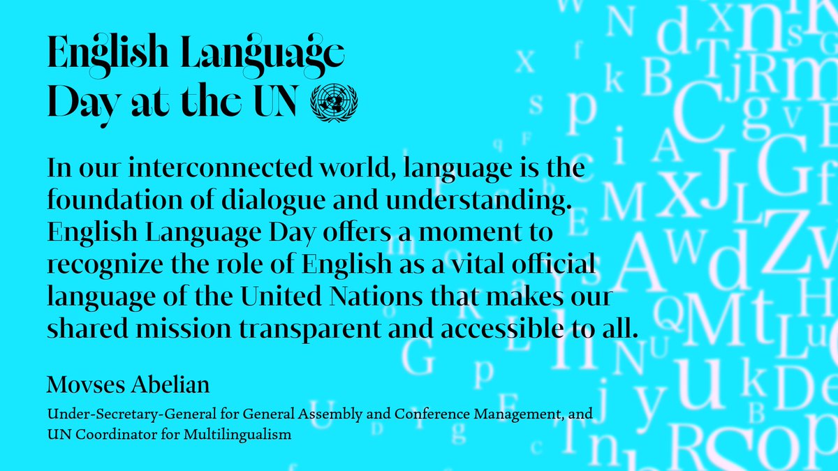 UNDGACM_EN's tweet image. 🇺🇳 As we celebrate #EnglishLanguageDay (23 April), we honour linguistic diversity &amp;amp; the contribution of English to global dialogue. #multilingualism👇