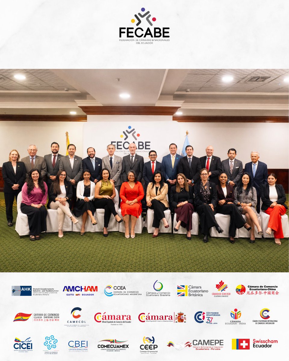 FECABE_Ecuador's tweet photo. El pasado 21 de abril, FECABE llevó a cabo el segundo Ambassadors’ Meetings del año, un espacio estratégico que reunió a líderes empresariales y tomadores de decisión junto al Embajador de la República Argentina en Ecuador, Eduardo Acevedo Díaz. https://t.co/nMh7V0EEsL