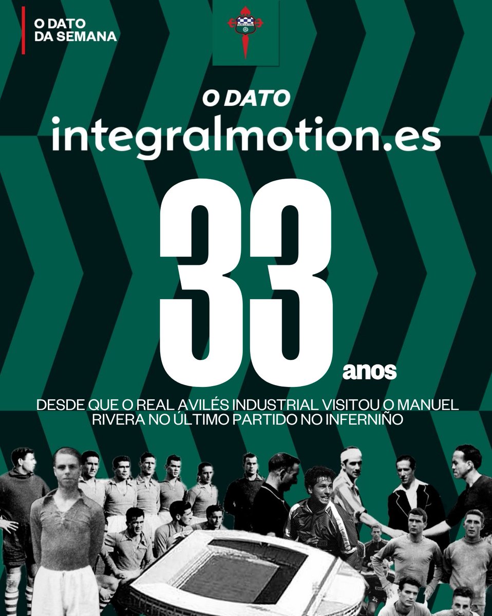 🔎 Sabías que…
O Real Avilés Industrial foi o último equipo que visitou o Manuel Rivera. Foi hai pouco máis de 33 anos, un 14 de marzo de 1993, nun partido de liga correspondente á 28ª xornada do grupo I de Segunda División B. Poñíase así punto e final a unha etapa no vello