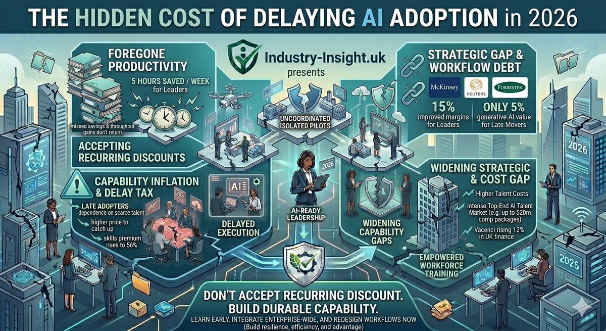 IndustInsights's tweet photo. 🚨 The biggest risk in AI isn’t failure.
It’s delay.
Every month you wait = lost productivity + widening gap.

The leaders are scaling now.

👉 https://t.co/yD5G5iY4X6 https://t.co/GLmcfMAGps