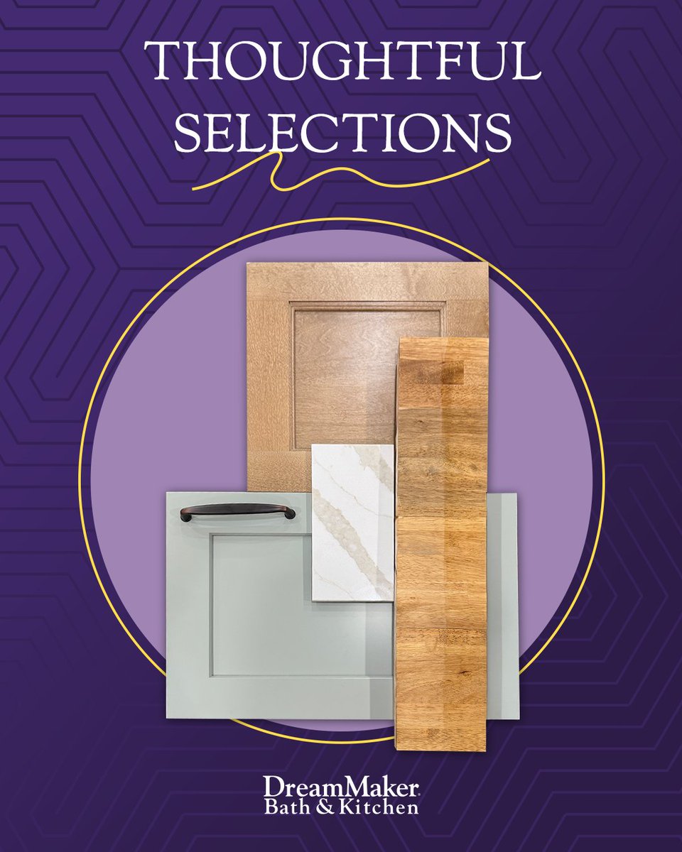 dreammakerga's tweet photo. From cabinetry to tile and finishes, each decision plays a role in the final result. Our design team works with you to help you choose materials that fit your style. What begins as a collection of samples becomes a kitchen designed just for you, down to every last detail. https://t.co/0vF8Eh3BbX
