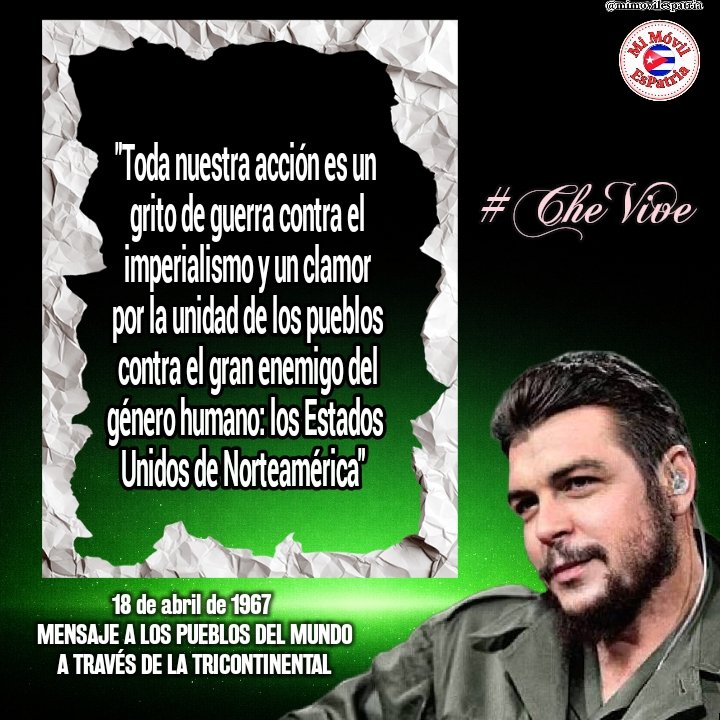 Más que nunca el #CheVive en la Revolución Cubana.
#VillaClaraConTodos
#CubaEstáFirme