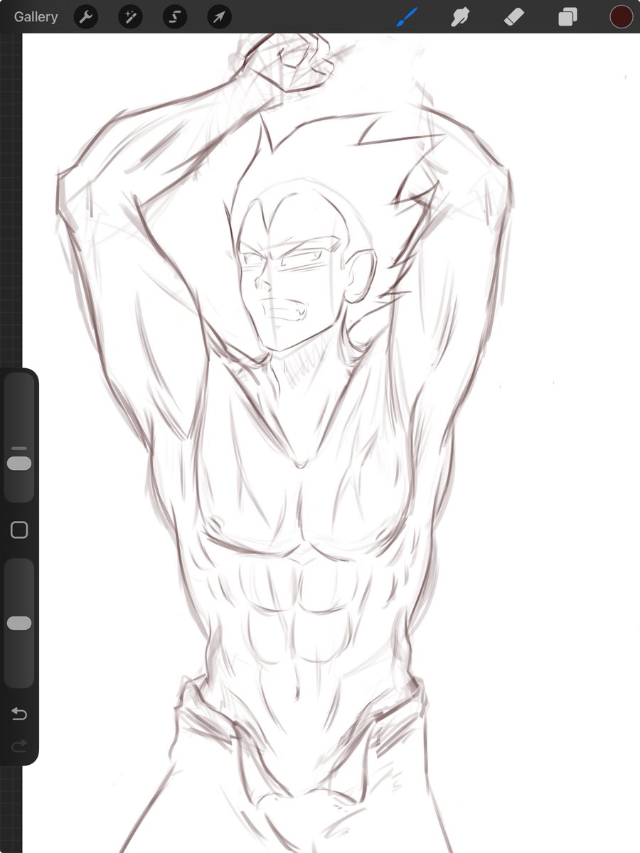 _Malmor_'s tweet image. Do people like seeing the sketch stage? Here is what I’m currently working on. 
#wip #vegeta #dragonball #ArtSketch