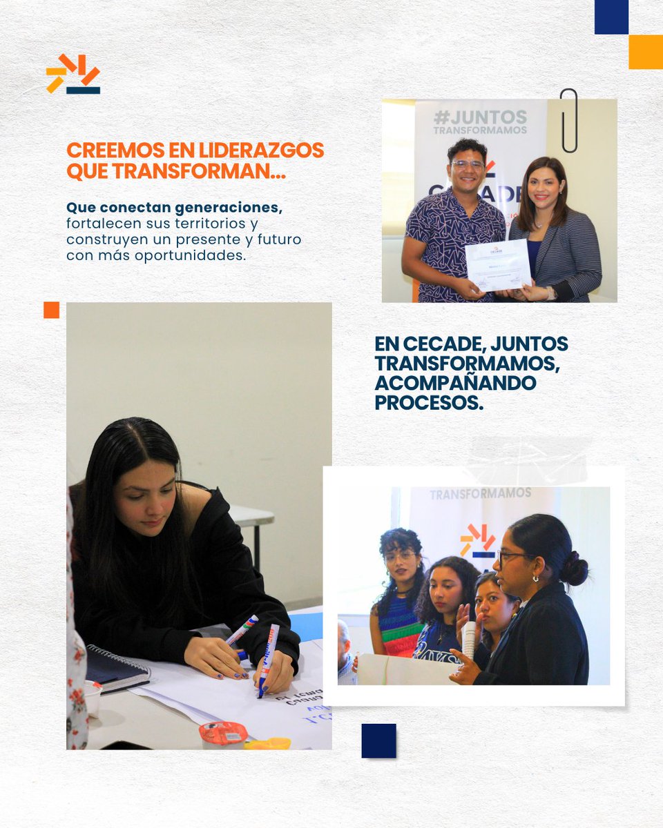 CECADEsv's tweet photo. Transformar también es acompañar procesos 🌱

En #CECADE creemos en la fuerza del diálogo entre generaciones para fortalecer liderazgos, construir memoria y promover una cultura de paz en #ElSalvador 🤝✨ https://t.co/culx0TdX7G
