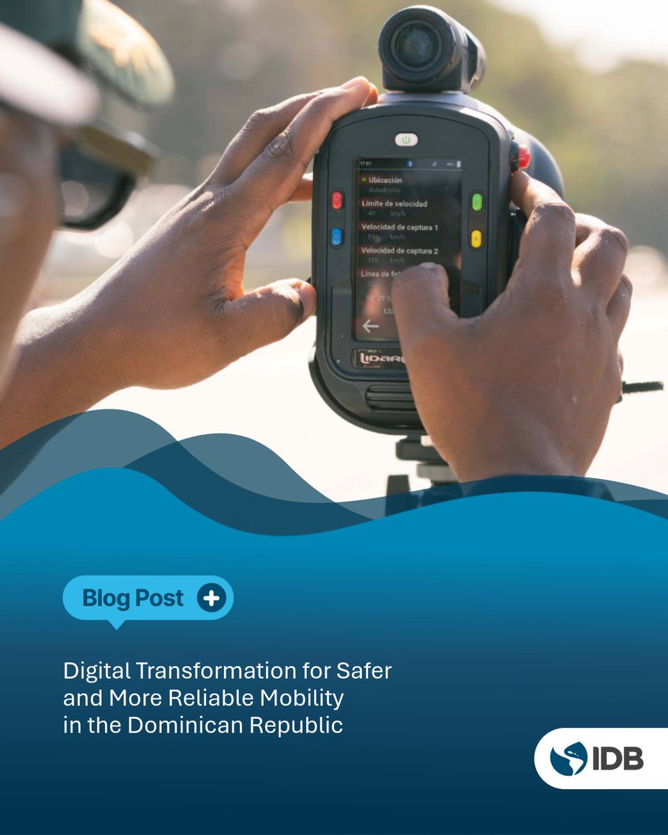 the_IDB's tweet image. Every year, nearly 2,900 people die in traffic accidents in the #DominicanRepublic. However, the digital transformation in #transportation can change this reality. 

🚗 The IDB's RutaDigital tool is supporting the country move toward safer mobility, and you can learn about this