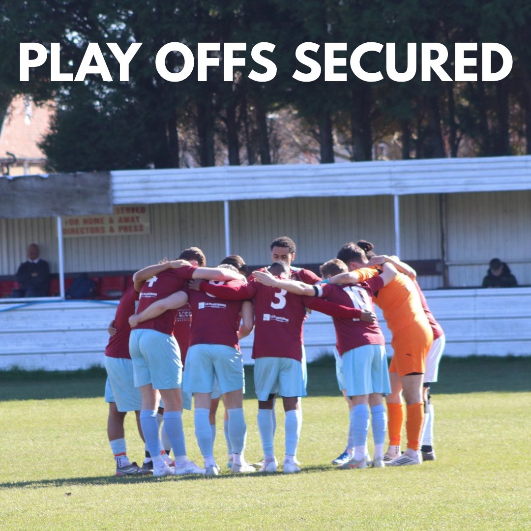 FollandSportsFC's tweet photo. PLAY OFFS SECURED 🏆 

Last night’s victory over Ash United sees us secure a play off position 

Our final league game of the season sees us at home to Hamworthy United on Saturday, come and support the boys ✈️ 

#wessexleague https://t.co/QD6eZco4Ox