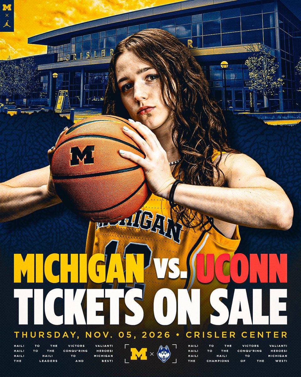 umichwbball's tweet image. Michigan will host UConn at Crisler on Nov. 5, 2026

Tickets are now on sale: myumi.ch/Qw2P8

#GoBlue