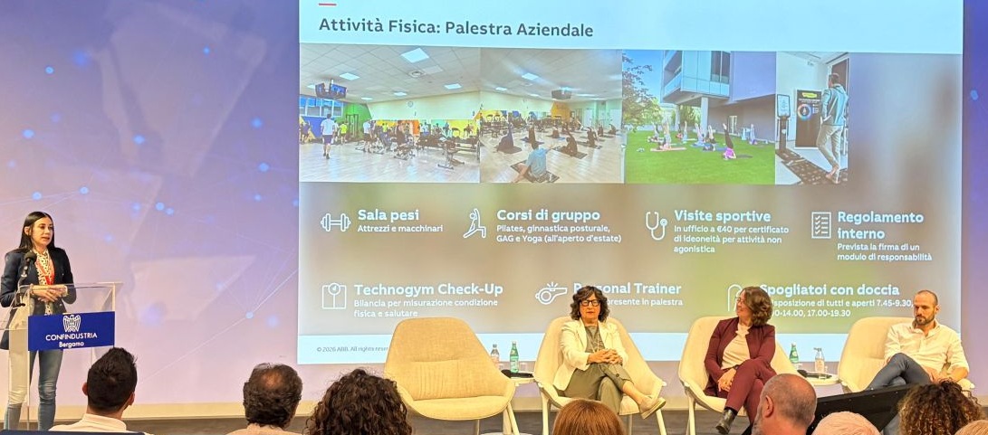 ABBItalia's tweet image. #ABB riconosciuta da @ConfindustriaBG e @ATS_BERGAMO per il benessere: palestra aziendale, personal trainer e attività per il benessere fisico e mentale.

Così costruiamo ambienti di lavoro equilibrati e sostenibili 🔗 to.abb/dAmvPoZlg

#EngineeredToOutrun