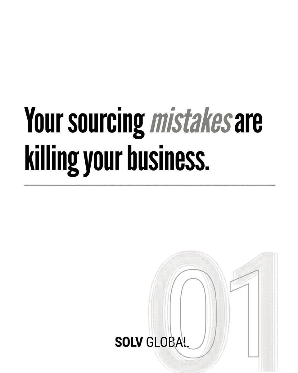 solvglobal's tweet image. Sourcing isn’t chaos—it’s a system.
Built right. Scaled smart.

#Sourcing #SupplyChain #Operations #BusinessSystems #fyp