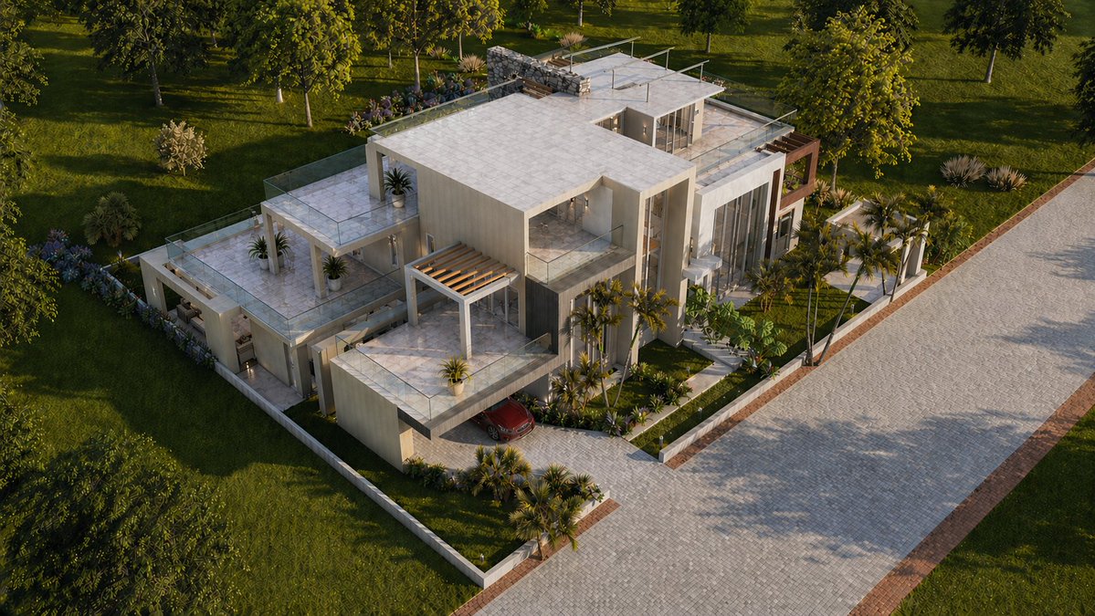 Vincentabuya's tweet image. Modern home we designed for a project in Mumias East. Clean lines, open terraces, and seamless indoor–outdoor living.

#Architecture #Kenya #ModernHome #AalisStudios