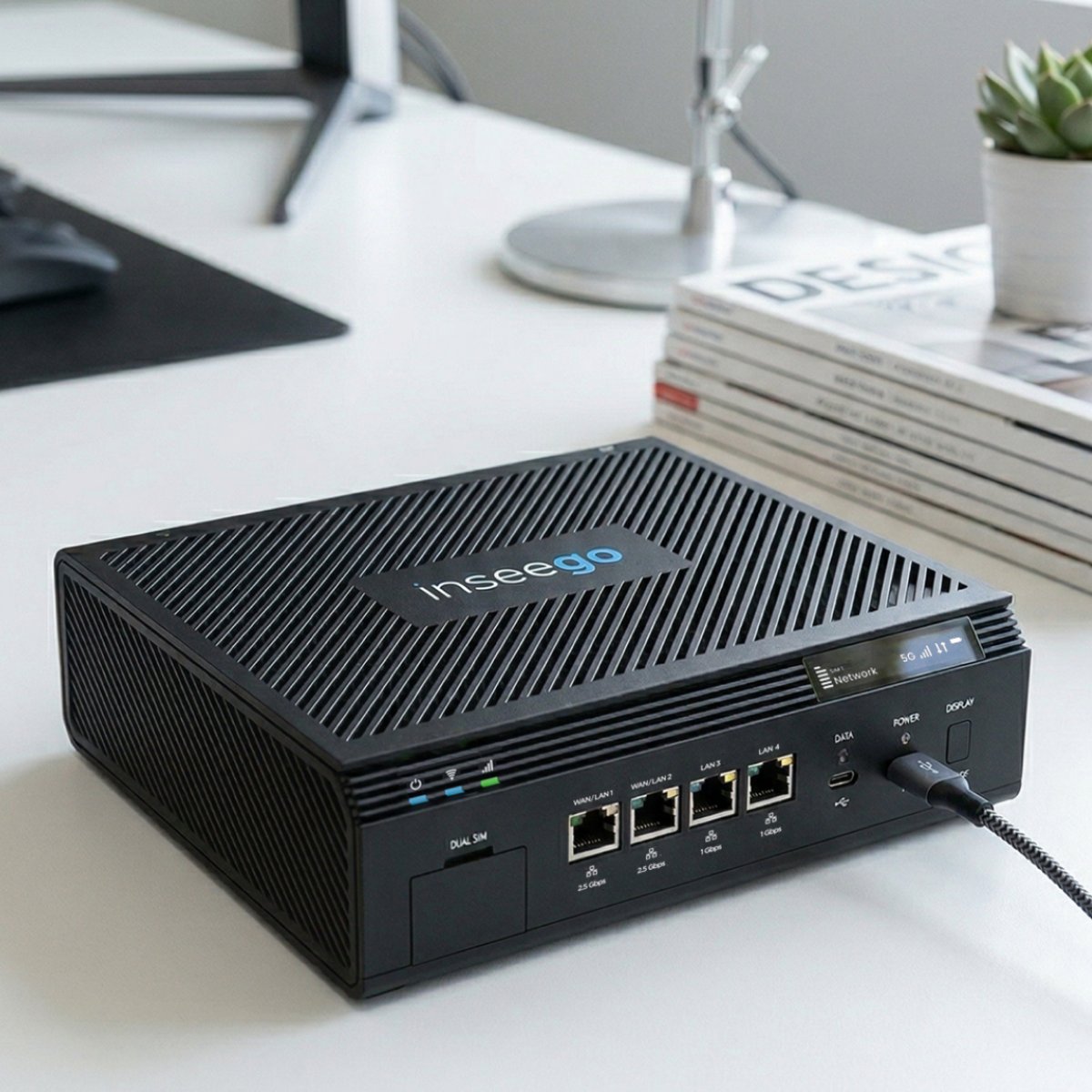 inseego's tweet photo. A slow network costs more than a fast one.

The Inseego Wavemaker FX4200 is built for businesses that can't afford gaps - dual SIM failover, built-in battery backup, Wi-Fi 7, and 5G speeds up to 7.5 Gbps.

It deploys in minutes. Manages remotely at scale. And switches carriers automatically so your team never notices an outage.

Enterprise-grade connectivity, without the enterprise complexity.

👉 Learn more: https://t.co/ptudaSbpii