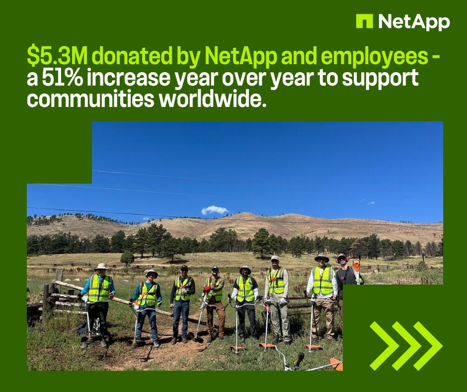 LifeAtNetApp's tweet image. Sustainability is at @NetApp's core. This Earth Month, “Our Power, Our Planet” reminds us we all have a role to play in building a greener future—one smart choice at a time. See our 2025 Impact Report: ntap.com/4dTgM0o

#NetApp #LifeAtNetApp #WhyNetApp #EarthMonth