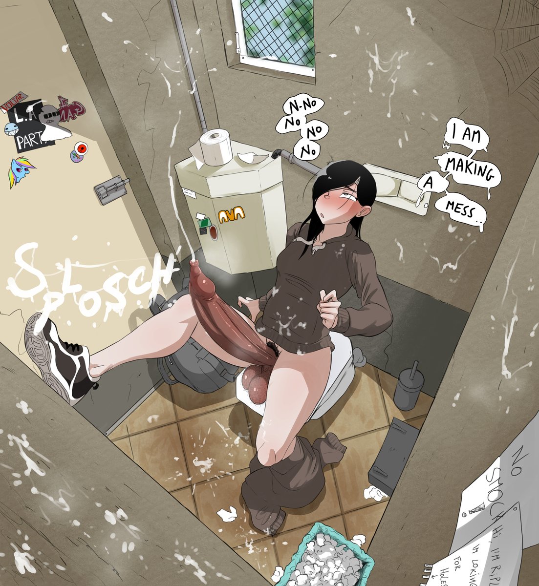 Sinsigat1's tweet photo. rachel stinking up a bathroom stall part 2 https://t.co/lUd1Vsbxvw