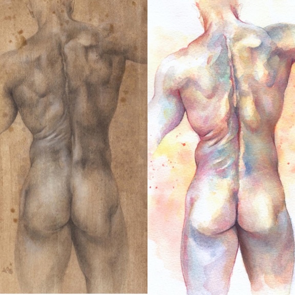 hap_penise's tweet photo. Pencil vs Watercolor https://t.co/ONkltDEtai