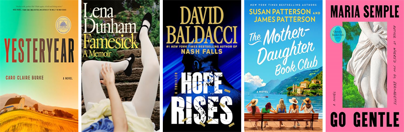 BHPLibrarian's tweet photo. This week the Berkeley Heights Free Public Library has 105 new books.  New items include Yesteryear, Famesick, Hope Rises, The Mother-Daughter Book Club, Go Gentle, A Woman's Place, Mad Mabel, The Rolling Stones, and This Story Might Save Your Life. https://t.co/5jPkmsoU9C https://t.co/dRuXNtXo9M