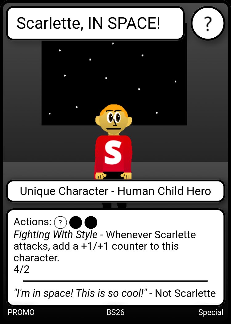 SuperBenjiShow's tweet photo. A cool Scarlette promo card (guaranteed with a Deluxe Box). https://t.co/uRgoSAl1Zi