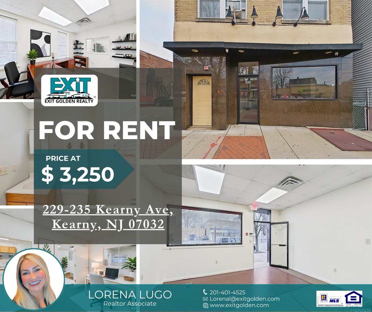 Schedule your private appointment, and we'll meet you at the front door. Contact Lorena Lugo today! 🏡

🌟Contact EXIT Golden Realty Group for all of your real estate needs!
🌐Exitgolden.com
📲Phone: 201-401-4525 or 201-470-6536

#EXITGoldenRealtyGroup #forrent