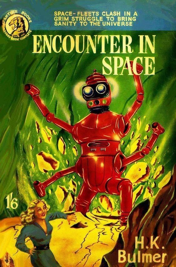 jonyballistic's tweet image. Space fleets clash in a grim struggle... #scifi #1950s #pulp