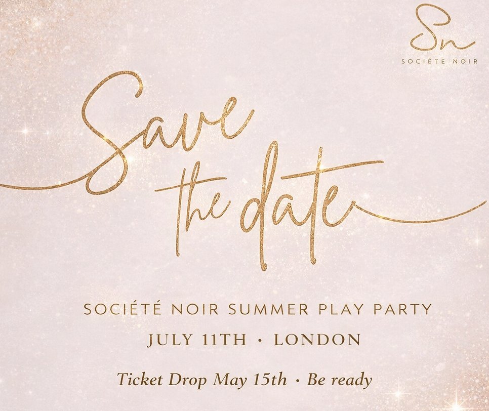 SocieteNoirSN's tweet image. Just 3 Weeks to go until tickets DROP. 
Societe Noir's infamous summer day play party. 
What happens at our parties...well you know the rest 😈
Check the whatsapp group for details ir join the community TODAY

@SocieteNoirSN
#Sapphic 
#PlayParty 
#POC 
#LDN