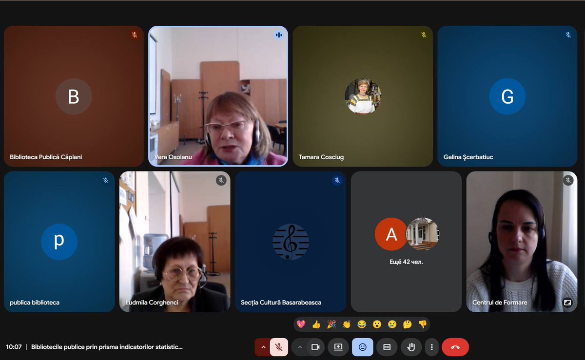 BiblioNationala's tweet image. #Training #CNFPC  #BNRM „#Biblioteci le publice prin prisma indicatorilor #statistici și de performanță: rezultatele anului profesional 2025” a fost coordonat de  Osoianu Vera,  Olesea Oxiom, Ludmila Corghenci
🔗facebook.com/centrul.de.for…
 
#bibliotecari #Moldova