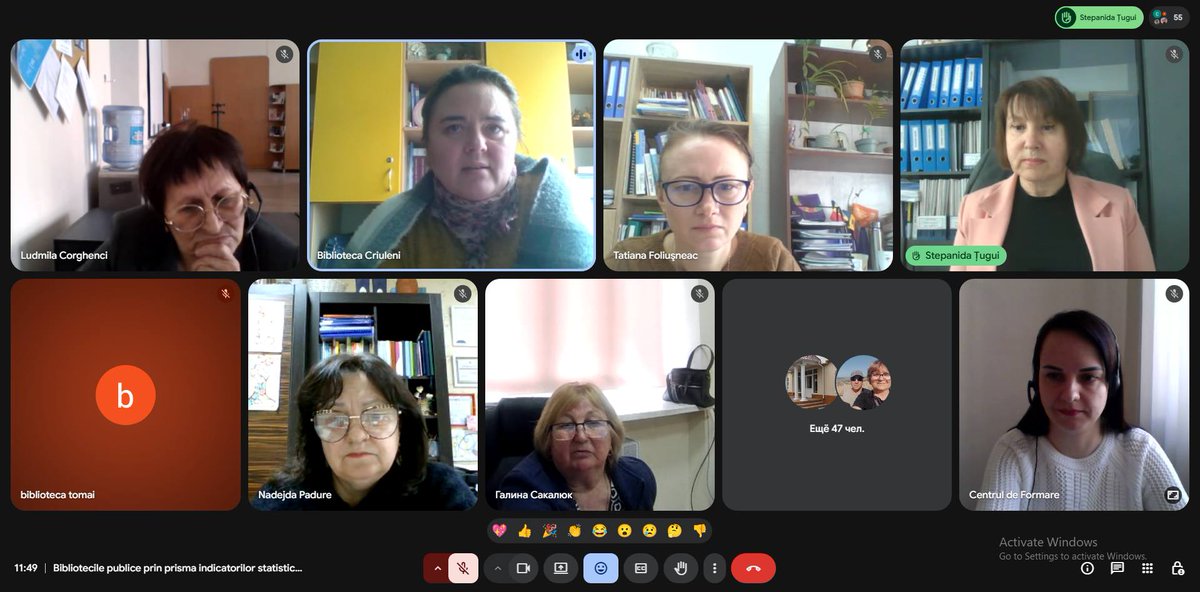 BiblioNationala's tweet image. #Training #CNFPC  #BNRM „#Biblioteci le publice prin prisma indicatorilor #statistici și de performanță: rezultatele anului profesional 2025” a fost coordonat de  Osoianu Vera,  Olesea Oxiom, Ludmila Corghenci
🔗facebook.com/centrul.de.for…
 
#bibliotecari #Moldova