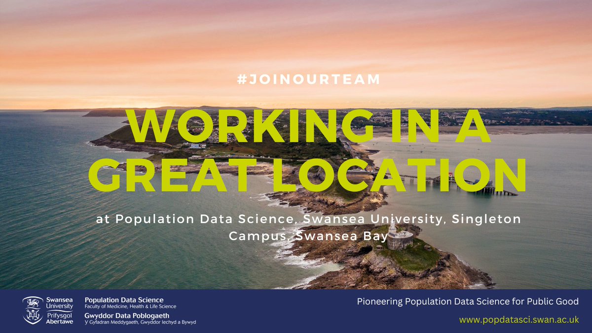 PopDataSci_SU's tweet image. Want to take your career to the next step?👣

Check out our latest vacancies – for an opportunity to be part of our talented and dynamic team: 🔗popdatasci.swan.ac.uk/about-us/jobs

#researchjobs #jobs #DataAnalytics #DataScience #Research

@SwanseaUni @DataciseOpen