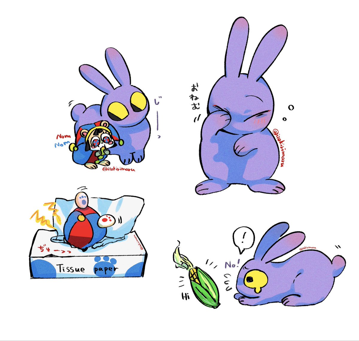 ハムニ🐹と紫子うさぎ🐰生活
らくがき