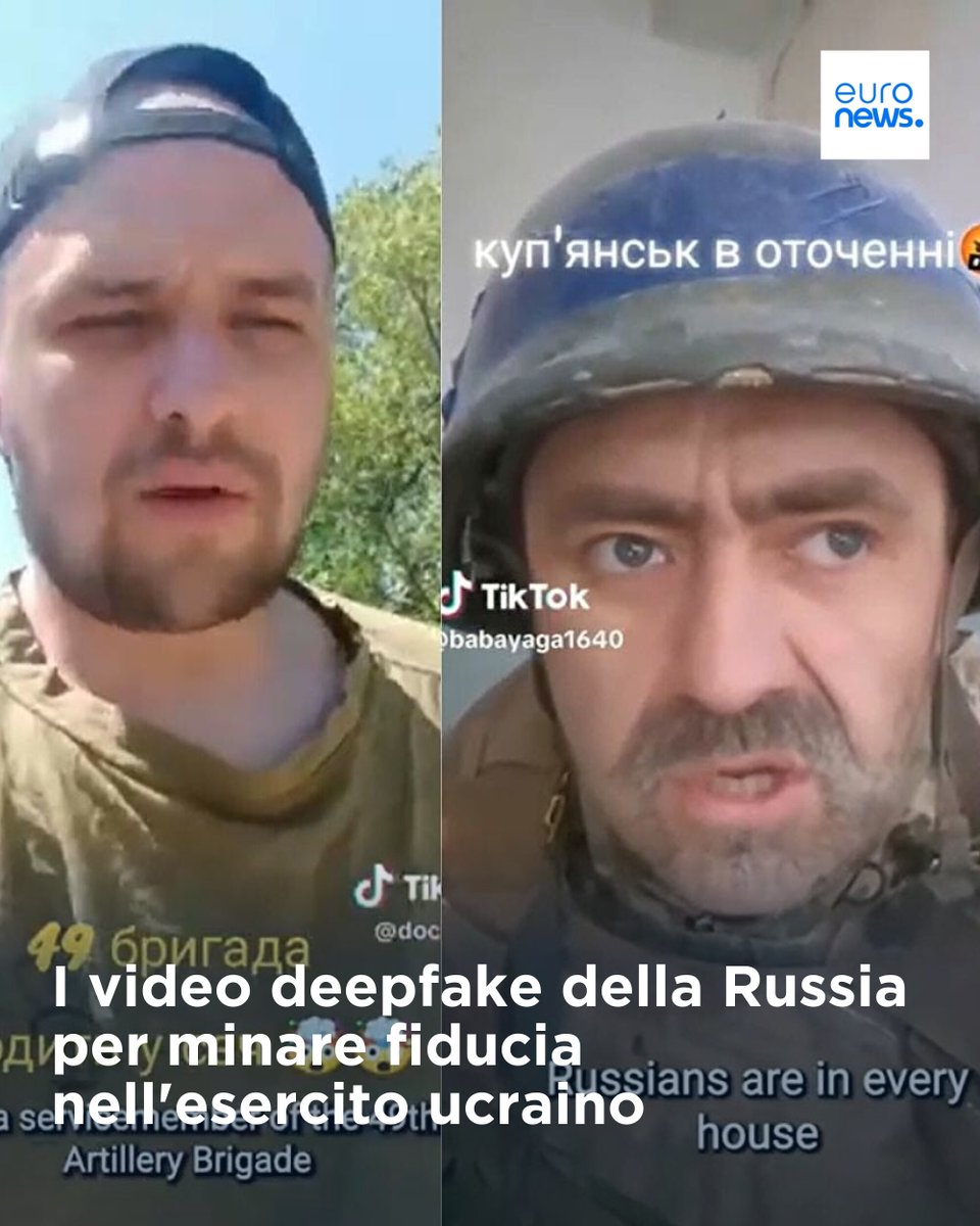 euronewsit's tweet image. La Russia sta usando video generati dall'intelligenza artificiale di soldati ucraini per dipingere L'Ucraina come debole e minare la fiducia nel suo comando centrale #TheCube
➡️ l.euronews.com/Wn0O