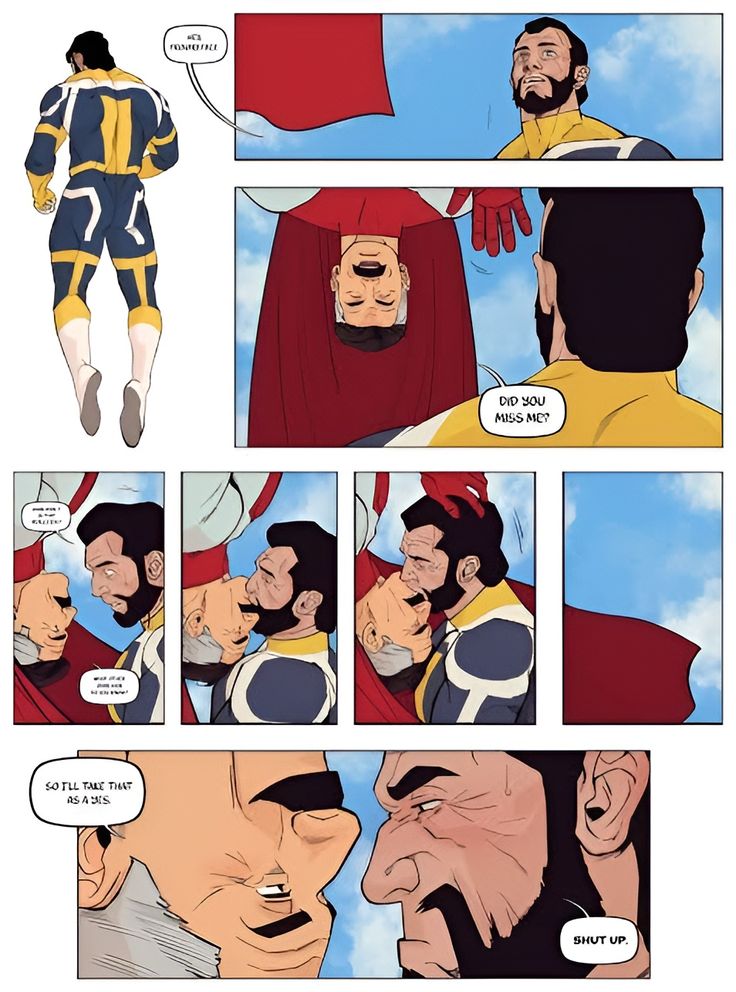 Omni man and Immortal kissing each other 😳 #invincible