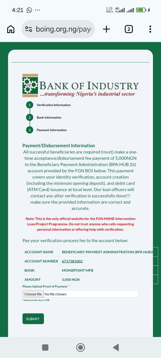 lollidam's tweet photo. @BOINigeria So I got an SMS on my phone with a link on my phone which I followed, but when I got to this stage it makes me want to verify the authenticity... Is this real? https://t.co/Hle7eQMku2