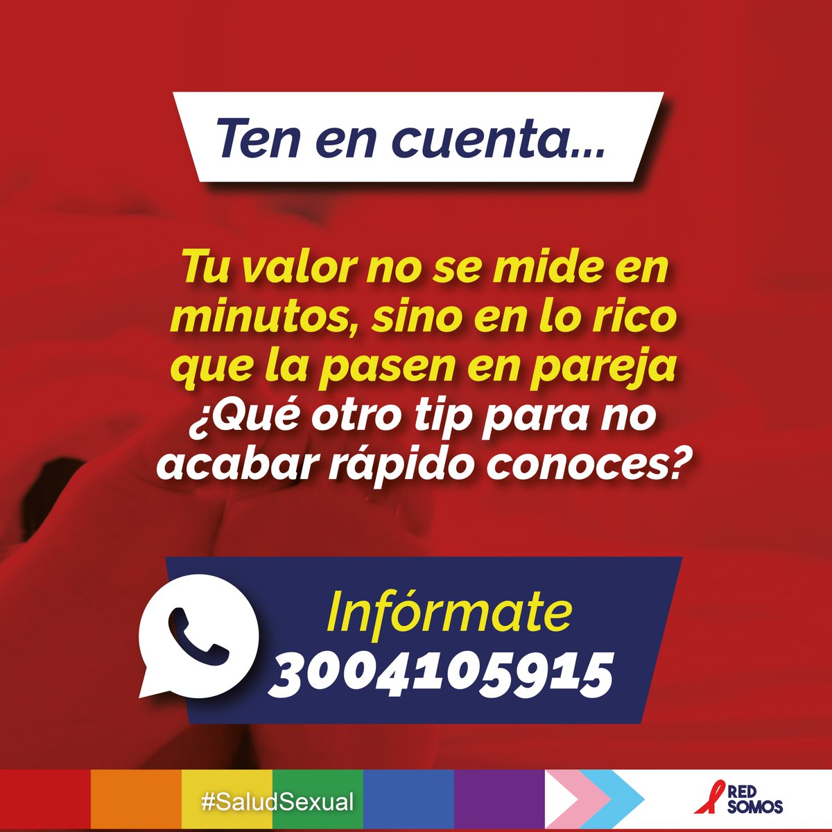 redsomos's tweet photo. Menos presión, más flow 🔥
¿Se te adelanta el final? Relax, pasa más de lo que crees.

Tips rápidos:
* Respira y baja el ritmo
* Menos mente, más sentir
* Hablar también suma

El placer no es una carrera 😉
¿Te pasa? Cuéntanos 📲 

#SaludSexual https://t.co/l3zQujYEyq