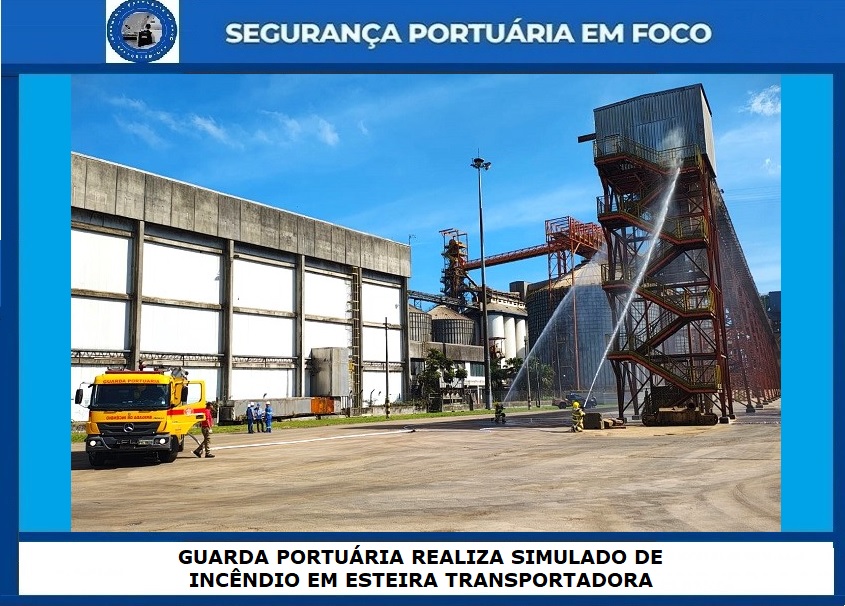 SEGPORTEMFOCO's tweet image. GUARDA PORTUÁRIA REALIZA SIMULADO DE INCÊNDIO EM ESTEIRA TRANSPORTADORA
Os brigadistas da GPort atuaram em conjunto com as equipes e os equipamento do terminal portuário no Porto de Santos
#portodesantos #guardaportuária #gport #guardaportuaria #aps

Link:
segurancaportuariaemfoco.com.br/2026/04/guarda…