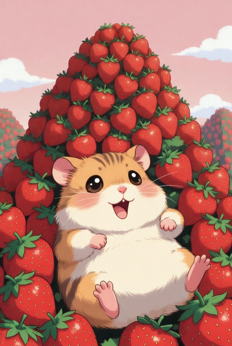 shinonomebreak's tweet image. #AIart #Grok3 #AIハムスター 

イチゴいっぱいハムスター