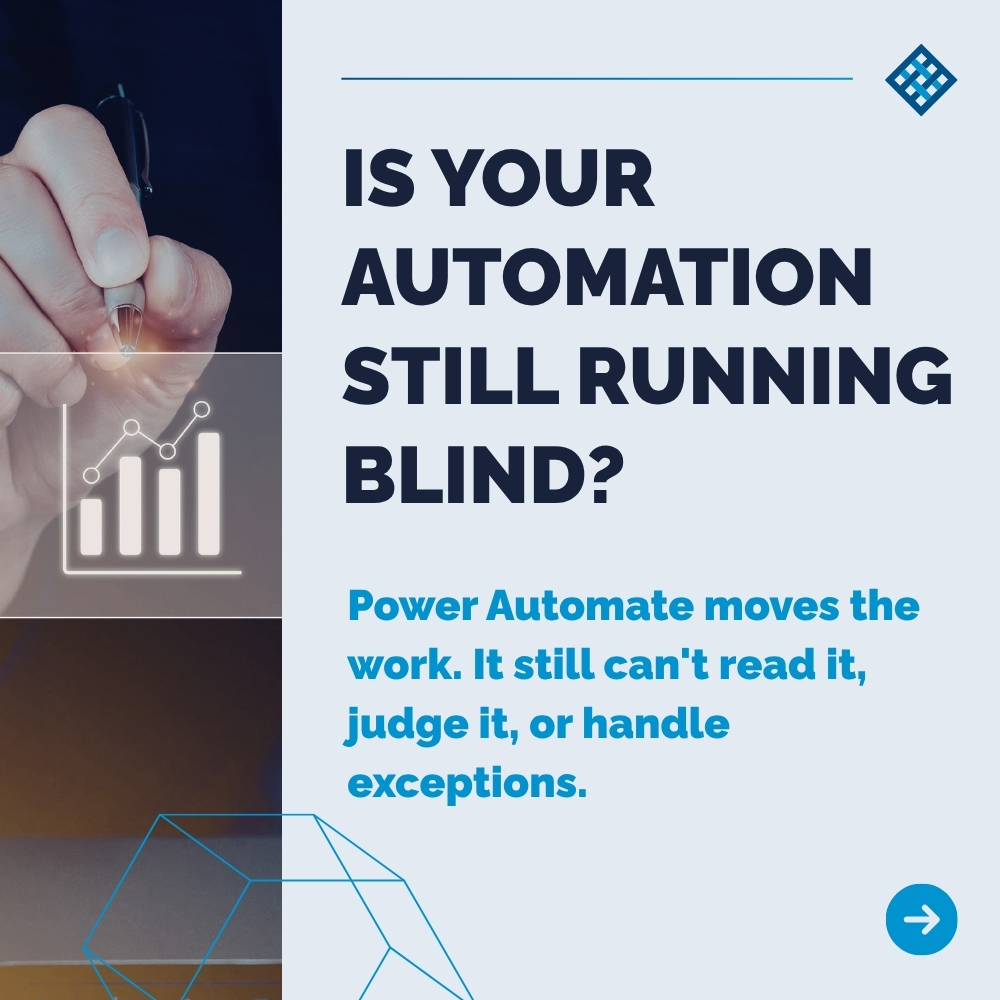 TrellisPoint's tweet photo. In our latest white paper, we break down where AI actually adds value inside Power Platform, how Copilot Studio agents differ from basic automation, and the governance foundations you need before scaling. https://t.co/WIeQMS8mzF