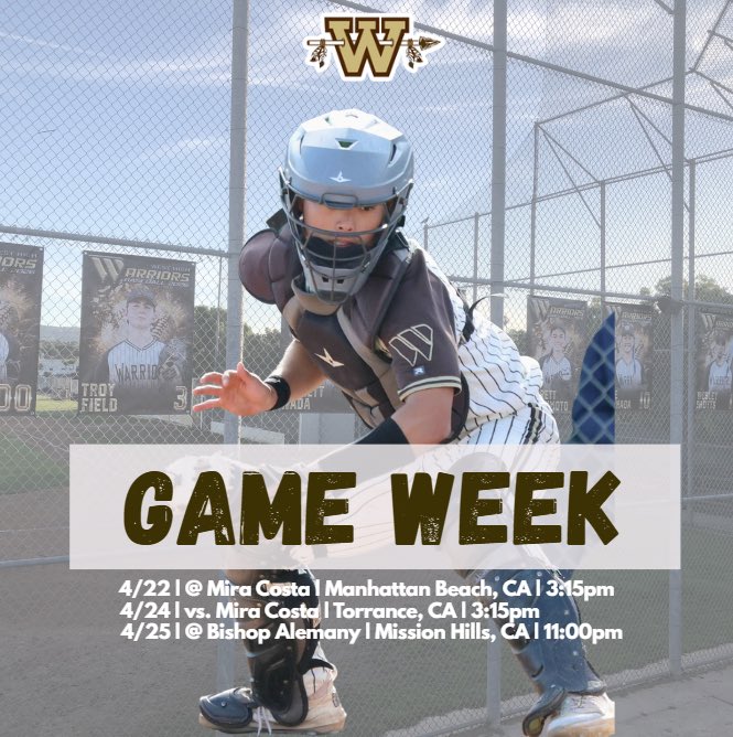wtwarriorbsbl's tweet image. Busy week for the Warriors

#WARRIORPRIDE