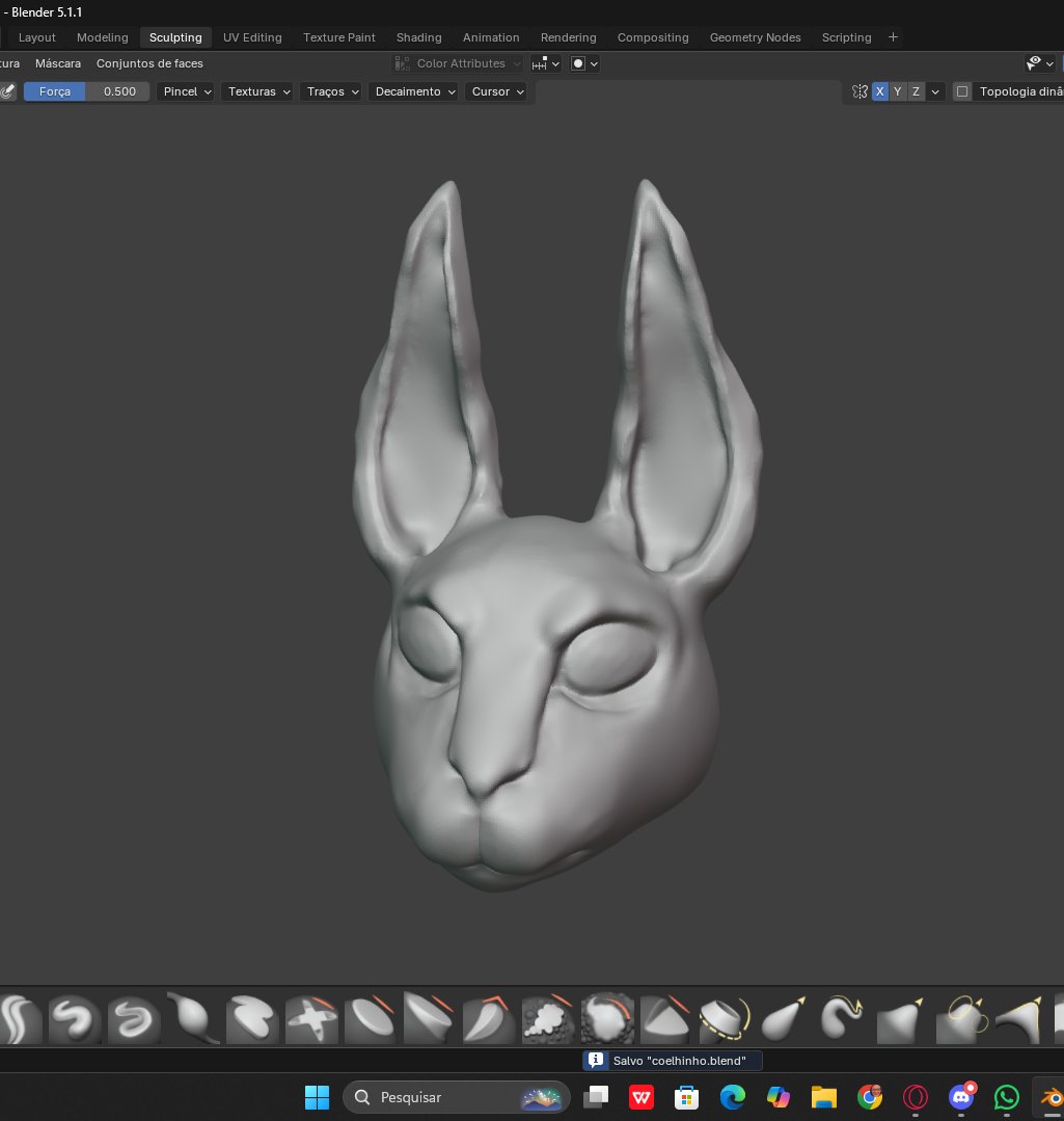 até q eu gostei desse (era pra ser um coelho, mas tá com mais cara de lebre)
#blender