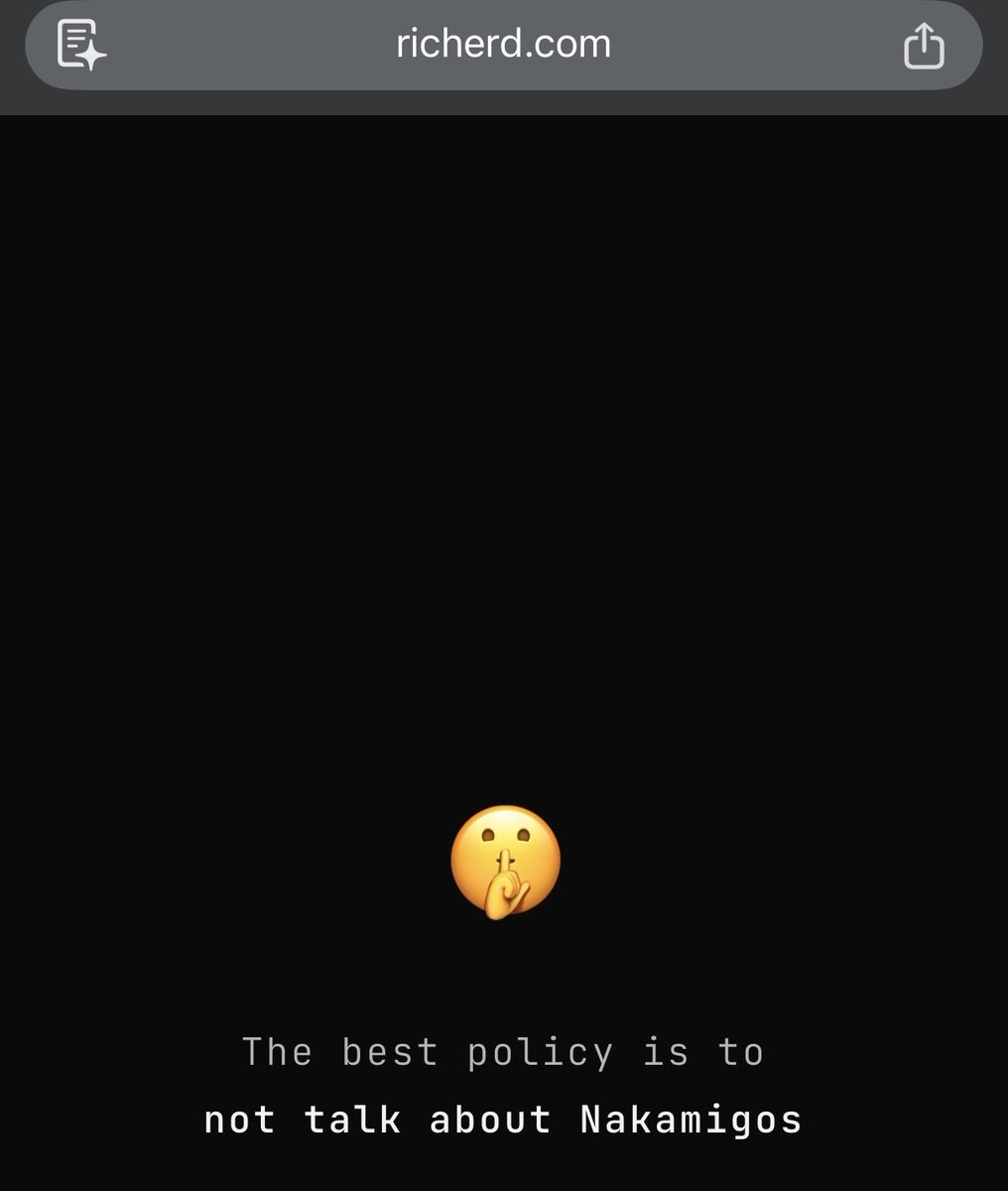 Yeah ok sure <a href="/richerd/">richerd.eth</a> coming back after nearly 2 years and now this? 

Nakamigos coded. 

Over three years in production. 

What happens next?