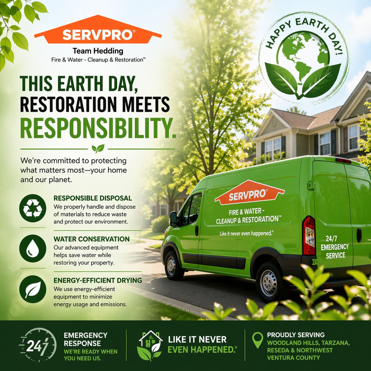 SERVPROWdlndHls's tweet image. This Earth Day 🌎, fast response does more than restore property—it helps reduce waste and protect what matters most.

24/7 water, fire &amp;amp; mold cleanup by SERVPRO Team Hedding. 💚

📞 818.882.4556 | 818.881.3636 | 805.507.5507

#EarthDay #SERVPRO #TeamHedding #Community