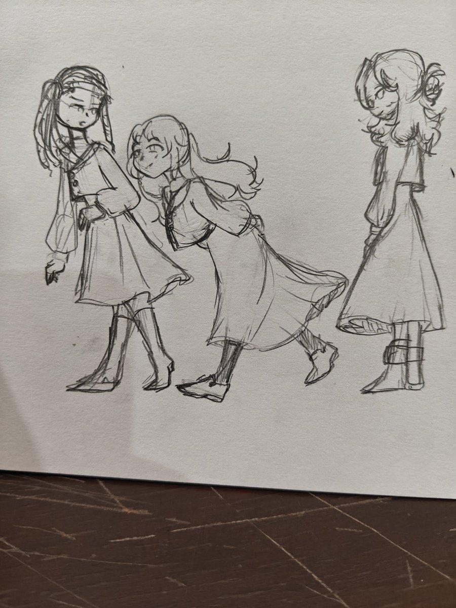 School day

Letting the trio try out school uniform.