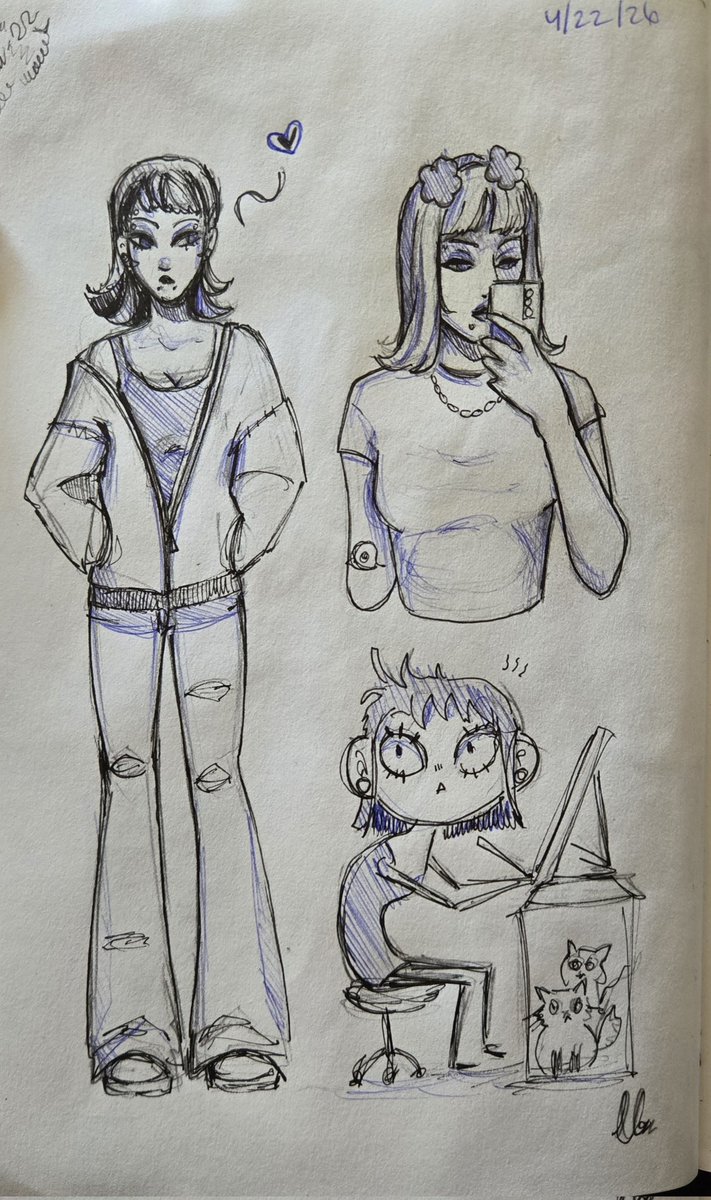 Lemonelom_00's tweet photo. Sketches of myself in different styles https://t.co/atpace2jJe