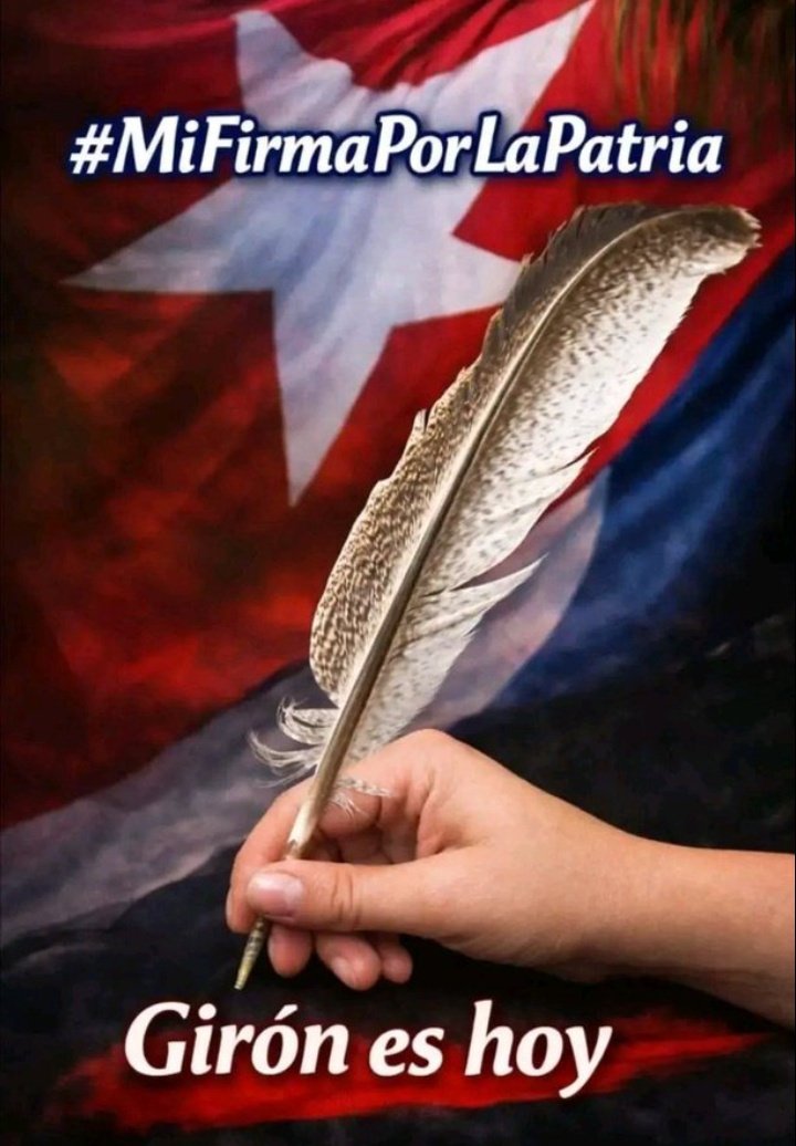 Aqui está #MiFirmaPorLaPatria y mi eterno compromiso con la Revolución. #CubaEstáFirme 🇨🇺🇨🇺🇨🇺