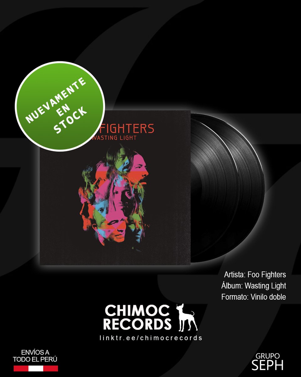 ¡Nuevamente disponible en stock! 😮
Foo Fighters - Wasting Light
Vinilo doble nuevo y sellado
➡️ Precio: S/ 165

#FooFighters #WastingLight #davegrohl #Nirvana